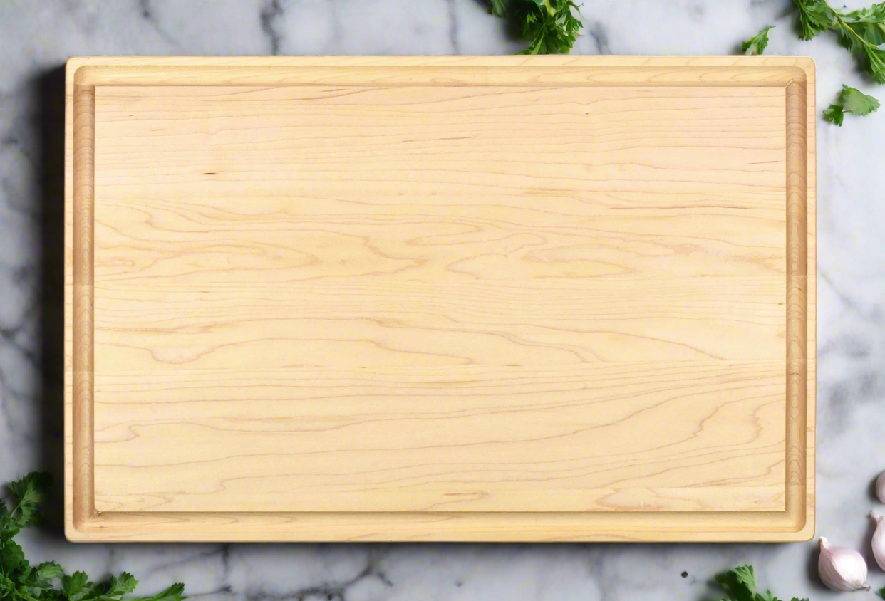 Maple Cutting Board Reversible with Juice Groove