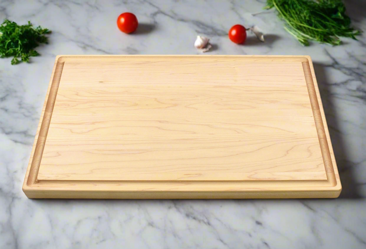 Maple Cutting Board Reversible with Juice Groove