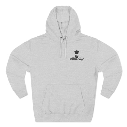 The Bearded Chef Fleece Hoodie. Beat the cold with this premium pullover hoodie that’s just the right layer of warm and cozy. 