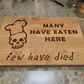 Maple Cutting Board with Skull and Chef's Hat Walnut Inlay Reversible with Juice Groove