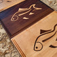 Fish Inlay Cutting Board Reversible with Juice Groove