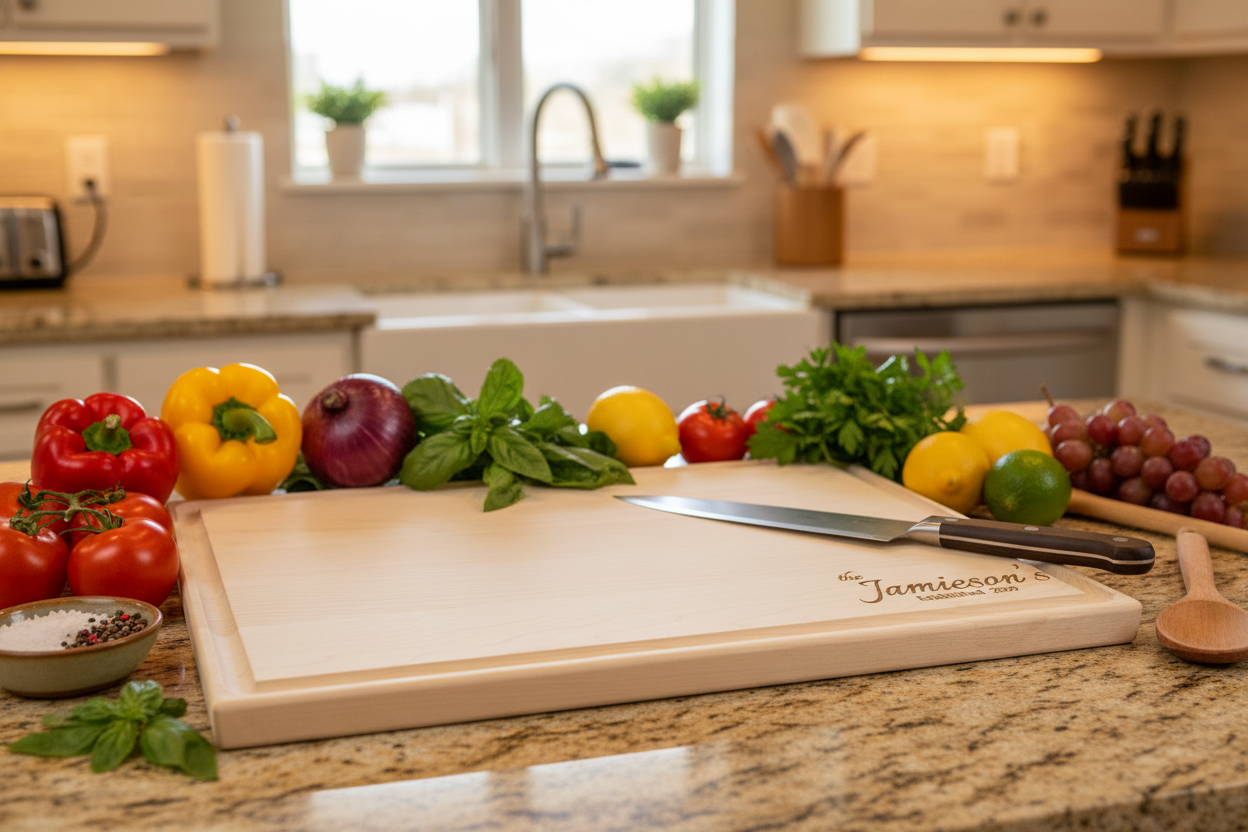 Maple Cutting Board Reversible with Juice Groove