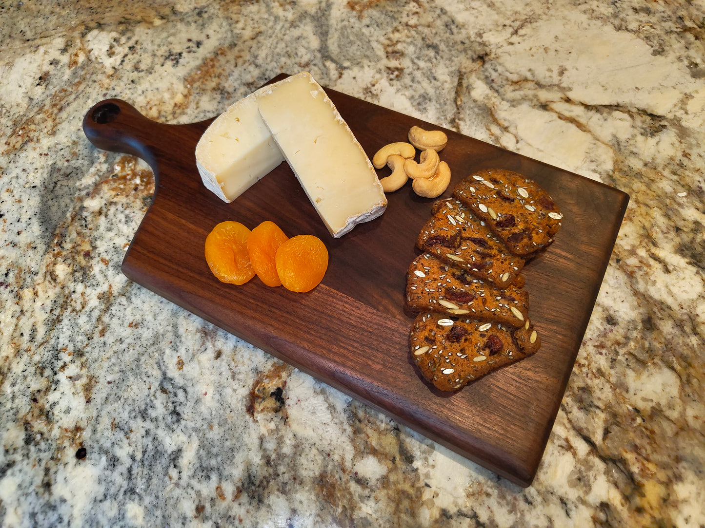 3-piece Walnut Charcuterie Cheese Board Set with Stand