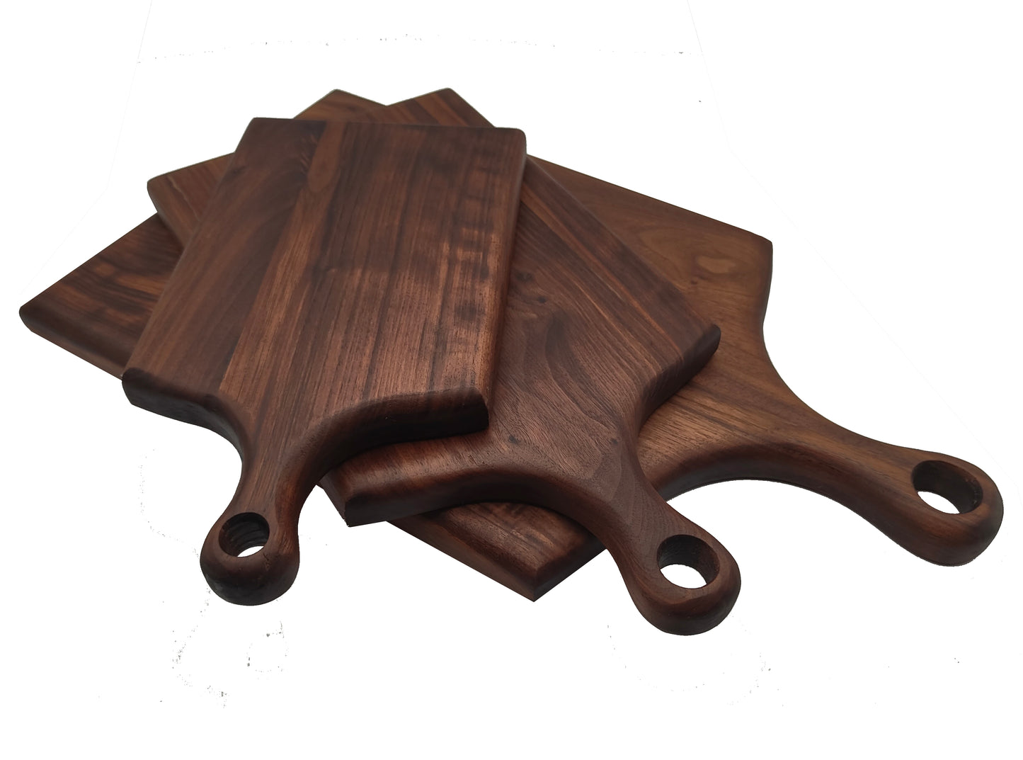 3-piece Walnut Charcuterie Cheese Board Set with Stand