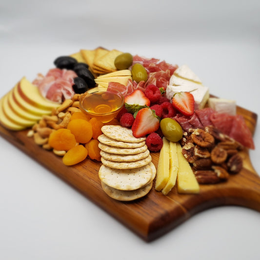 Teak Charcuterie Cheese Board with Handle